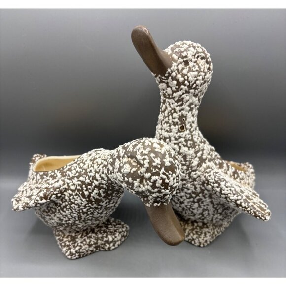 Vtg Set of 2 Royal Haeger Speckled Duck Planter Speckled Glaze - Picture 2 of 9